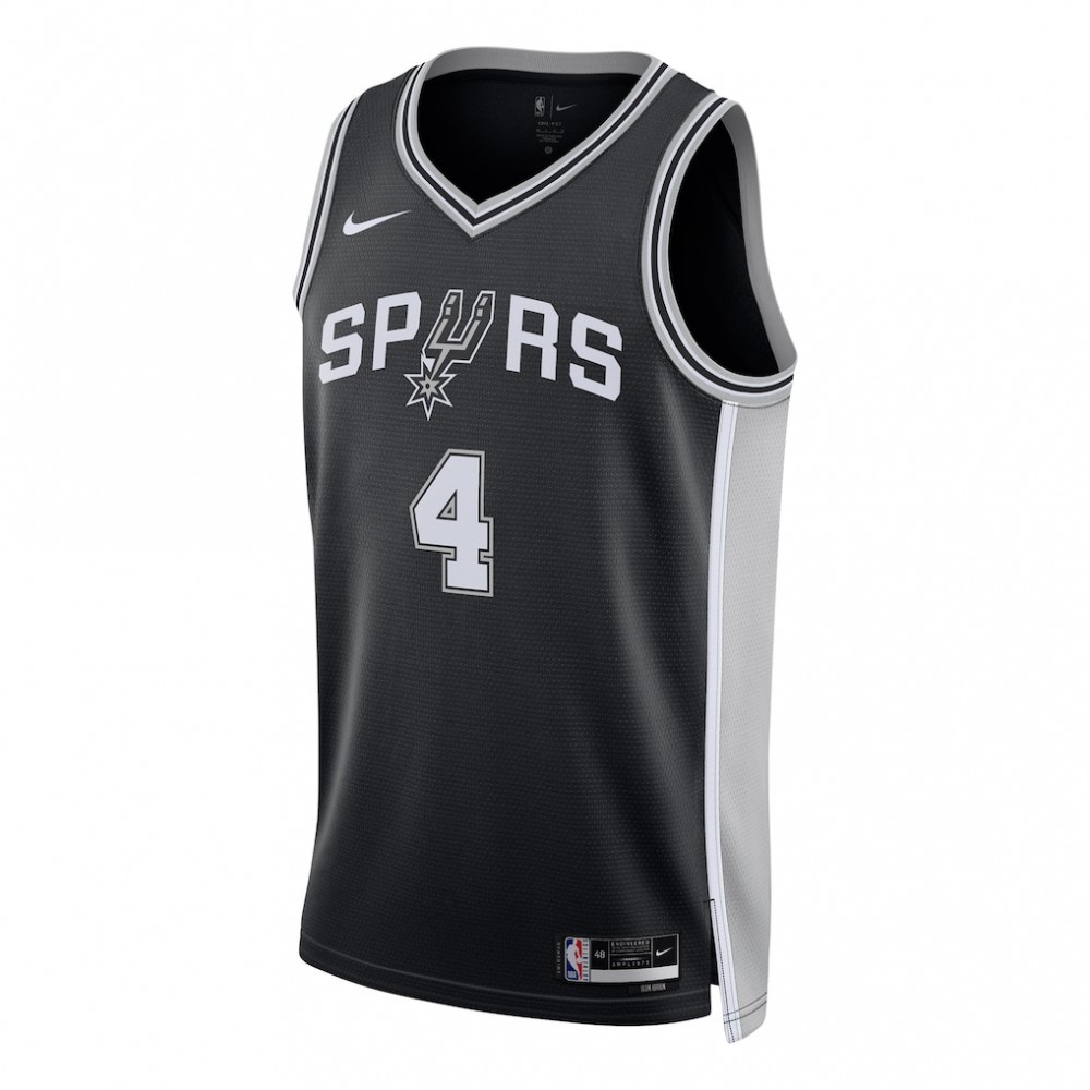 De'Aaron Fox San Antonio Spurs Unisex Swingman Player Jersey - Icon Edition - Black-Pro Kit Vault | Brand New 26/27 Sports Jerseys